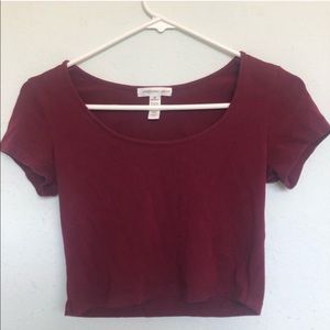 Maroon Crop Top
